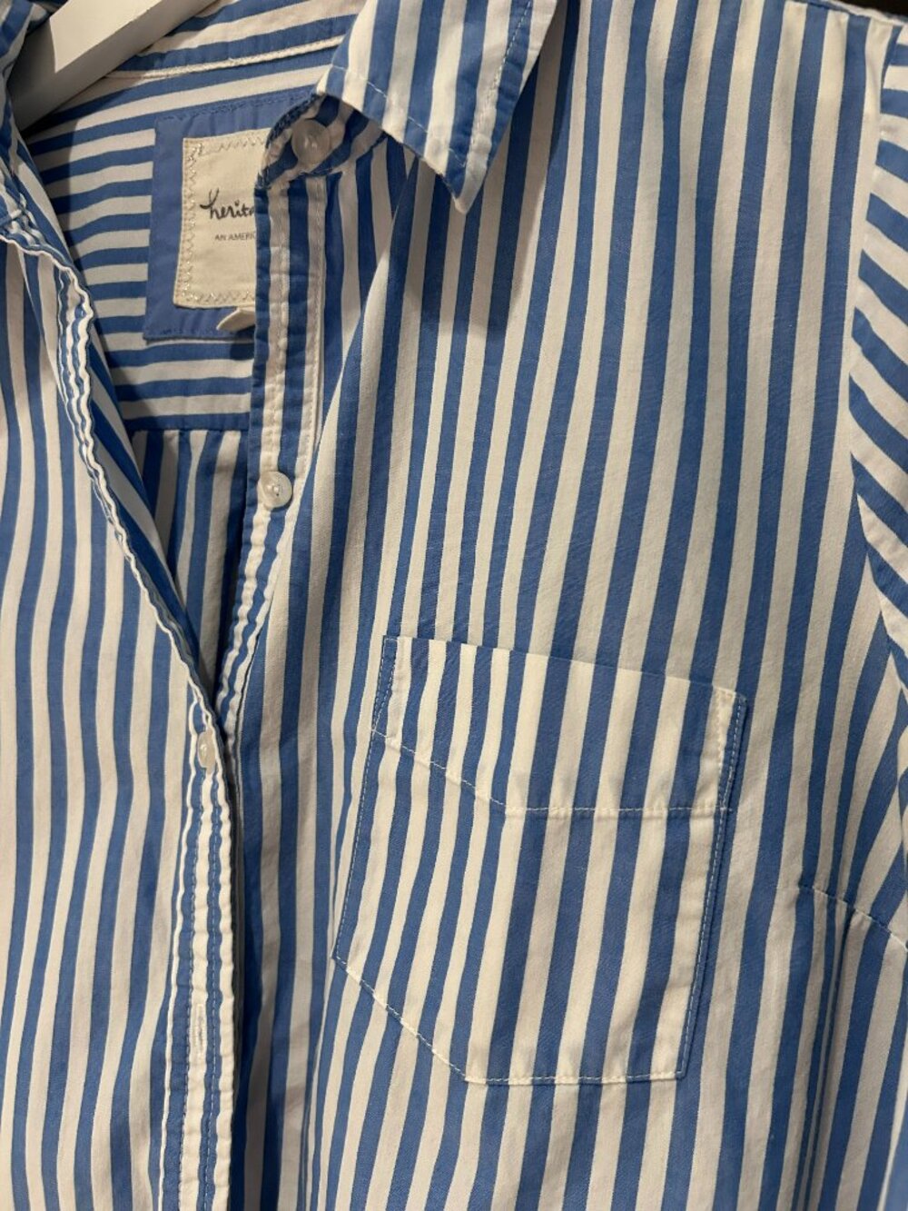 Forever21 Striped Poplin Button Down Shirt - Picture 4 of 8